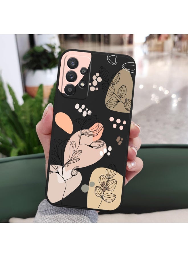 Fekra for Samsung Galaxy A53 5G Case Creative Design Flower Pattern Slim Soft Silicone Protective for Galaxy A53 5G Cover - Morandi Black - Image 4